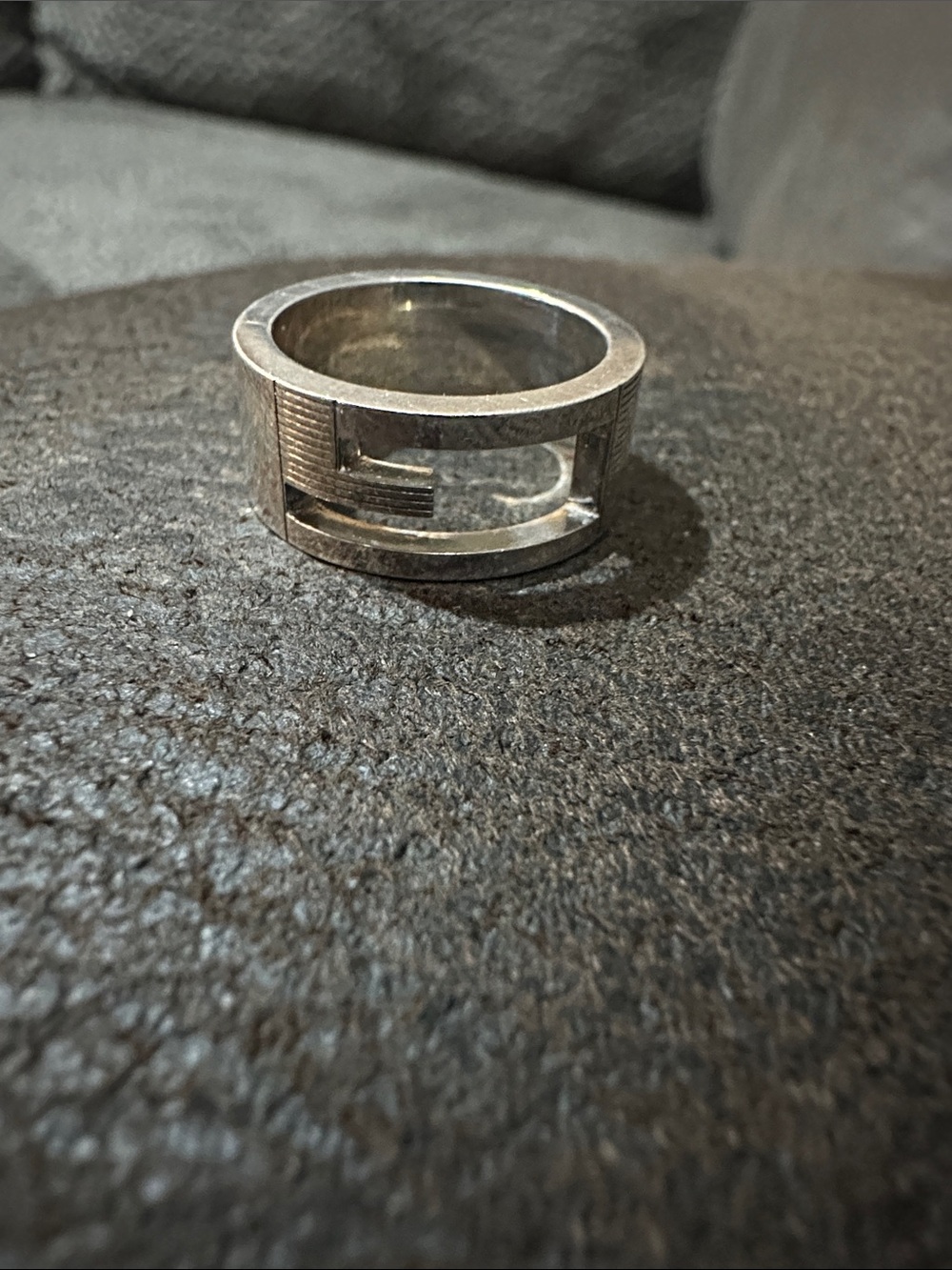 Gucci G Ring Sterling Silver Size 4.5 Ag 925 Sterling Silver Ring
